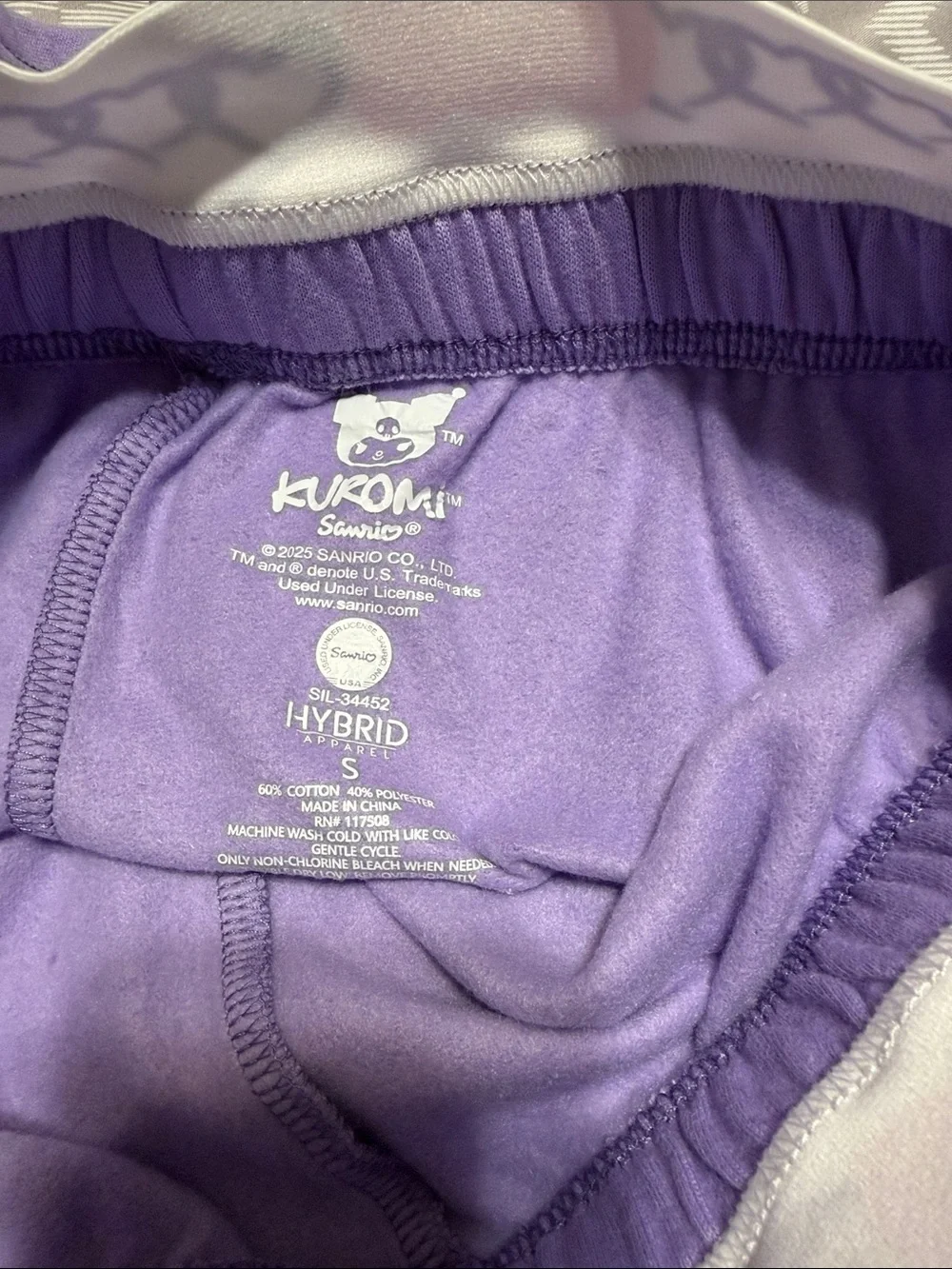 Girls Hello Kitty Purple Shorts with Character Print
